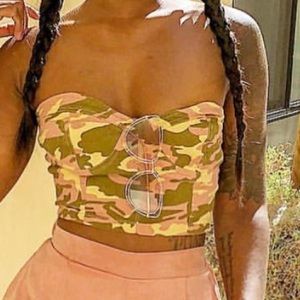 Army crop top